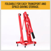 2-Ton Hydraulic Engine Crane Foldable Hoist Stand for Mobile Garage Lifting- Workshop Essential V465-SDY-97262