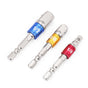3Pc Socket Bit Adaptor Set Drill Nut Driver Power Extension Bars 1/4" 3/8" 1/2" V465-SDY-97276
