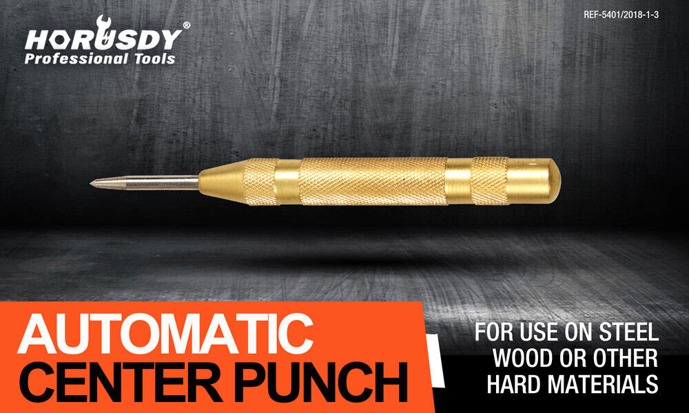125mm/5" Automatic Centre Punch Adjustable Spring Loaded Metal Drill Tool Glod V465-SDY-97281