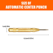 125mm/5" Automatic Centre Punch Adjustable Spring Loaded Metal Drill Tool Glod V465-SDY-97281