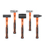 5Pc Hammer Set Rubber / Ball Pein / Sledge / Cross Pein Mallet TPR Grip Handle V465-SDY-97401