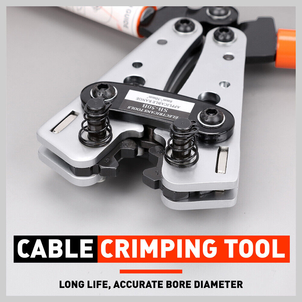 6-50 mm2 Wire Crimper Cable Crimp Electric Tube Crimping Hand Tool Battery Lug V465-SDY-97727