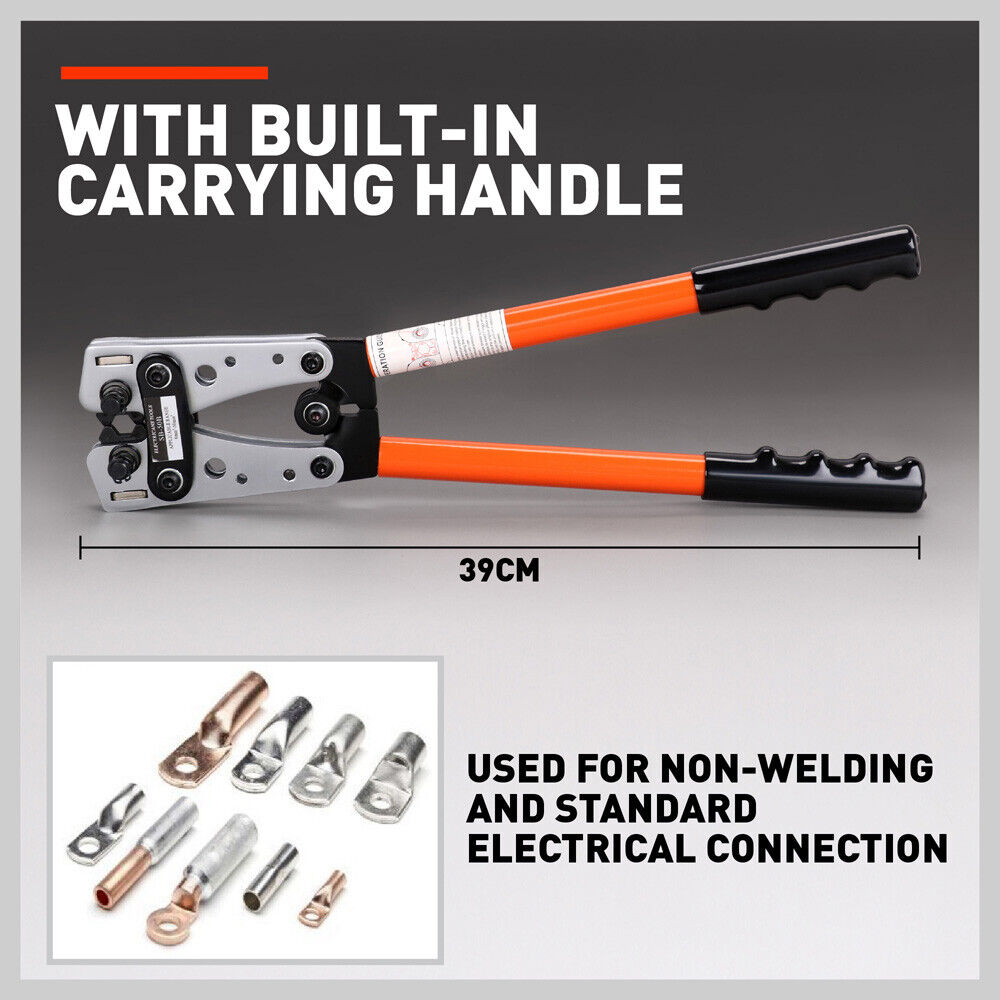 6-50 mm2 Wire Crimper Cable Crimp Electric Tube Crimping Hand Tool Battery Lug V465-SDY-97727
