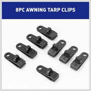 8Pc Awning Tarp Clamp Set Clips Hangers Survival Tent Emergency Grommet V465-SDY-97729