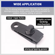 8Pc Awning Tarp Clamp Set Clips Hangers Survival Tent Emergency Grommet V465-SDY-97729