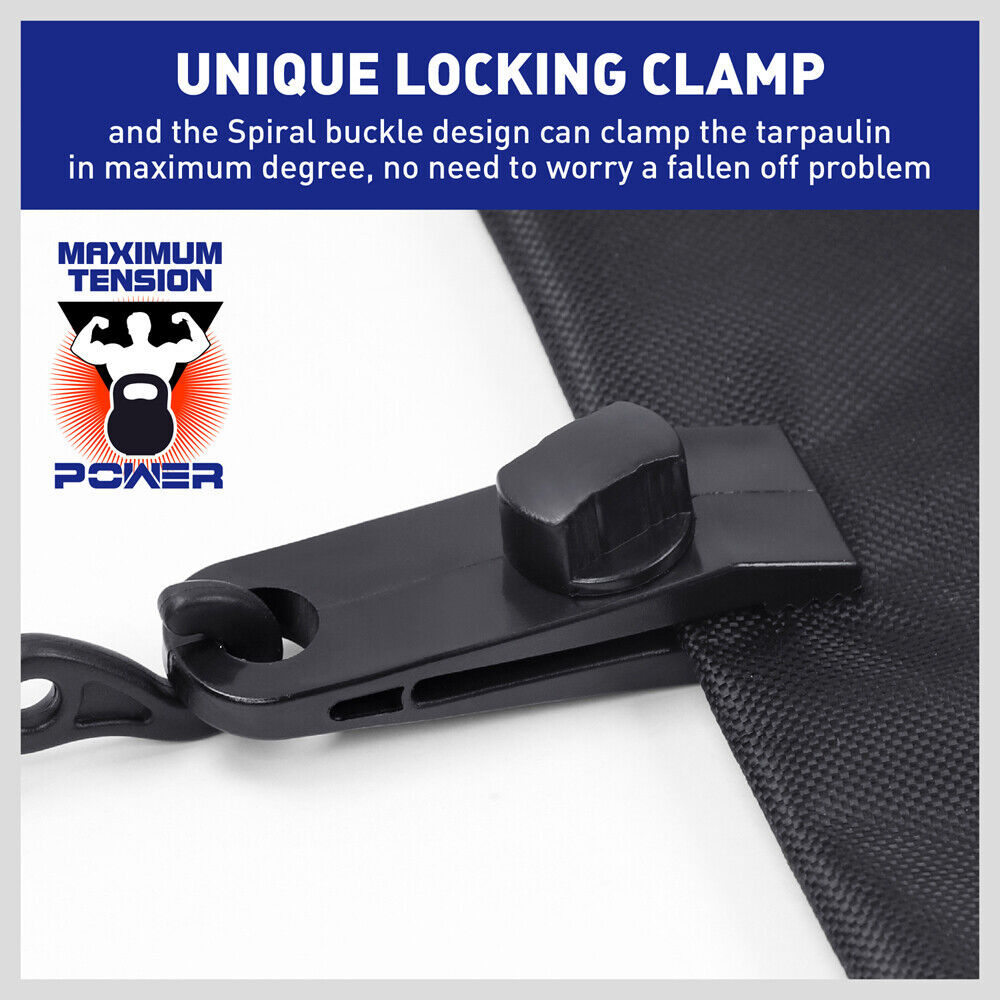 8Pc Awning Tarp Clamp Set Clips Hangers Survival Tent Emergency Grommet V465-SDY-97729