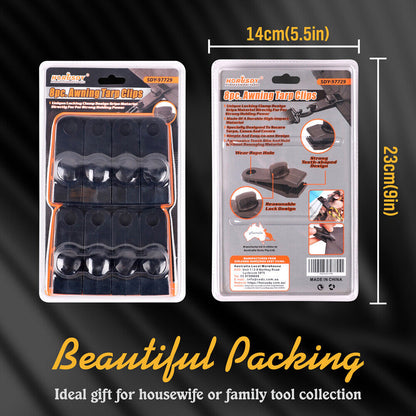 8Pc Awning Tarp Clamp Set Clips Hangers Survival Tent Emergency Grommet V465-SDY-97729