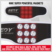 4Pc Magnetic Parts Holder Set Wrist Band Magnet Bowl Tray Screws Nuts Storage V465-SDY-97857