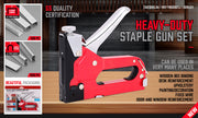Heavy Duty Staple Gun Set 2in1 Stapler 1500Pc Staples Tacker Hand Fastener Tool V465-TN50067J-AU-5