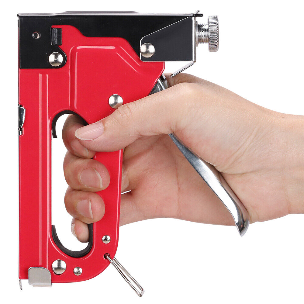 Heavy Duty Staple Gun Set 2in1 Stapler + 1500Pc Staples Tacker Hand Fastener Tool V465-TN50067J-D