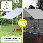 VaKa 3x2x1.95m Metal Walk-in Chicken Coop Rabbit Hutch Cage Hen House Chook Au V465-V51000