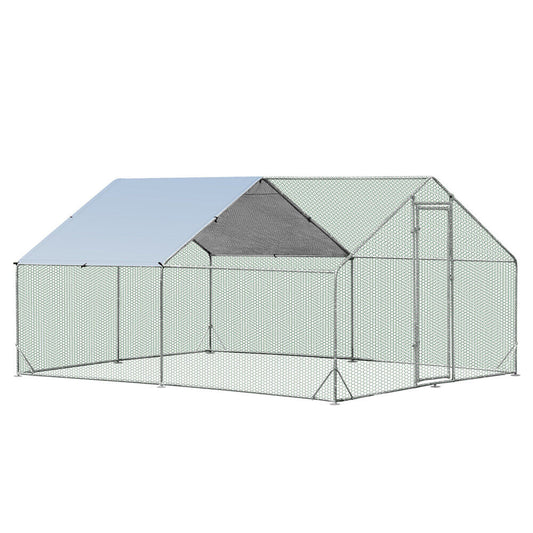 VaKa 3x4x1.95m Metal Walk-in Chicken Coop Rabbit Hutch Cage Hen House Chook Au V465-V51001
