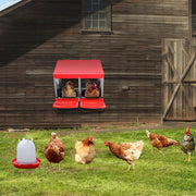VaKa Chicken Hen Coop Hutch 2 Hole Inside Outside Roll Away Lay Egg Nesting Box V465-V51003