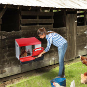 VaKa Chicken Hen Coop Hutch 2 Hole Inside Outside Roll Away Lay Egg Nesting Box V465-V51003