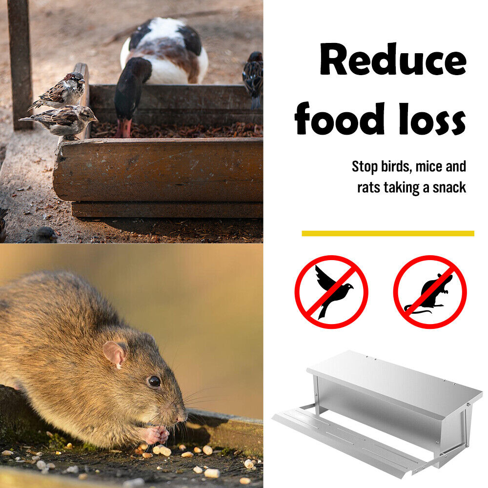 5KG 7.5L Garden Farm Automatic Food Storage Box Stand Chicken Feeder Poultry AU V465-V51005