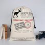 Large Christmas XMAS Hessian Santa Sack Stocking Bag Reindeer Children Gifts Bag, Cream - Reindeer Express V474-16763