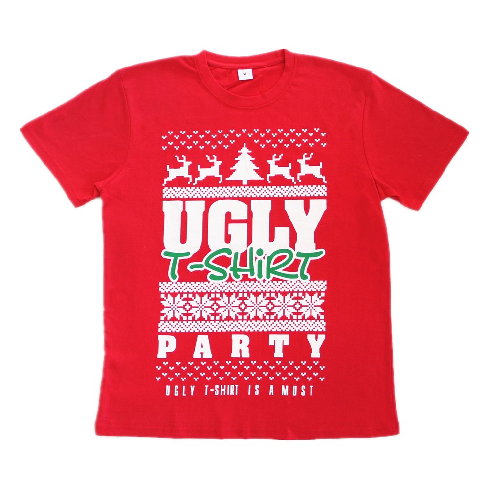 New Funny Adult Xmas Christmas T Shirt Tee Mens Womens 100% Cotton Jolly Ugly, UGLY T-Shirt Party, XL V474-17391