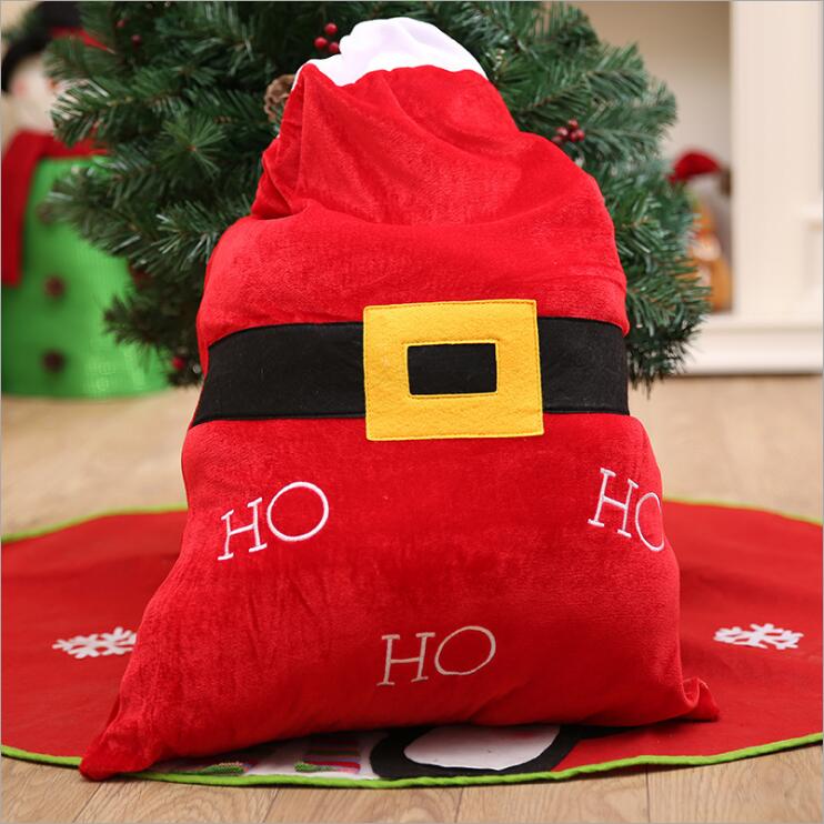 New Christmas Large Jumbo Felt Santa Sack Children Xmas Gifts Candy Stocking Bag, Santa Belt (50x70cm) V474-19358
