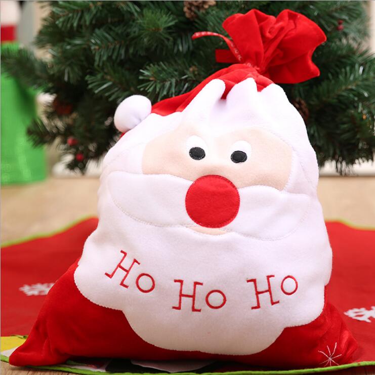 New Christmas Large Jumbo Felt Santa Sack Children Xmas Gifts Candy Stocking Bag, Santa Head (50x70cm) V474-19359