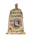 50x70cm Canvas Hessian Christmas Santa Sack Xmas Stocking Reindeer Kids Gift Bag, 50x80cm Hessian - Merry V474-206116