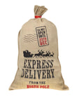 50x70cm Canvas Hessian Christmas Santa Sack Xmas Stocking Reindeer Kids Gift Bag, 50x80cm Hessian - Express V474-206117
