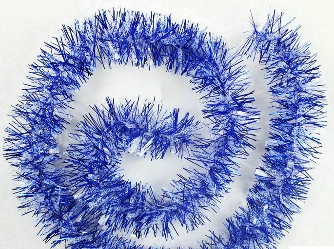 5x 2.5m Christmas Tinsel Xmas Garland Sparkly Snowflake Party Natural Home Decor, Snow Speckles in Blue V474-206327