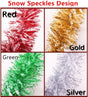 5x 2.5m Christmas Tinsel Xmas Garland Sparkly Snowflake Party Natural Home Decor, Snow Speckles in Red V474-206330