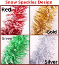 5x 2.5m Christmas Tinsel Xmas Garland Sparkly Snowflake Party Natural Home Decor, Snow Speckles in Silver V474-206331