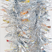 5x 2.5m Christmas Tinsel Xmas Garland Sparkly Snowflake Party Natural Home Decor, Thick Silver V474-206339
