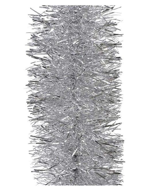 5x 2.5m Christmas Tinsel Xmas Garland Sparkly Snowflake Party Natural Home Decor, Traditional Silver V474-206343