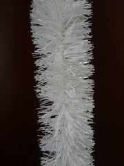 5x 2.5m Christmas Tinsel Xmas Garland Sparkly Snowflake Party Natural Home Decor, Traditional White V474-206344