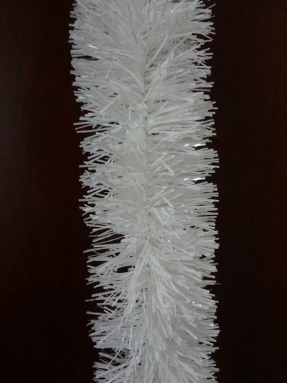5x 2.5m Christmas Tinsel Xmas Garland Sparkly Snowflake Party Natural Home Decor, Traditional White V474-206344