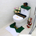 4pcs Christmas Toilet Seat Cover Rug Bathroom Set Santa Snowman Xmas Home Decor, Snowman B V474-207261