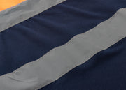 HI VIS Long Sleeve Workwear Shirt w Reflective Tape Cool Dry Safety Polo 2 Tone, Fluoro Orange / Navy, M V474-210985