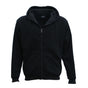 Adult Unisex Zip Plain Fleece Hoodie Hooded Jacket Mens Sweatshirt Jumper XS-8XL, Black, L V474-211044