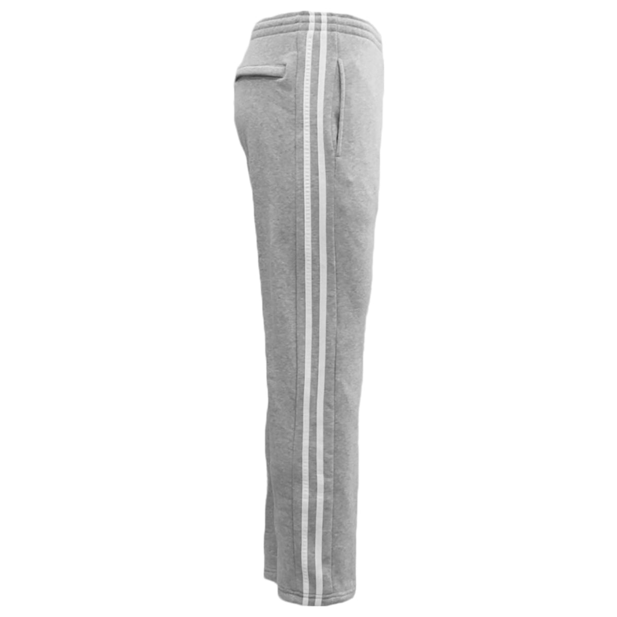 Men's Fleece Casual Sports Track Pants w Zip Pocket Striped Sweat Trousers S-6XL, Light Grey, XL V474-211282