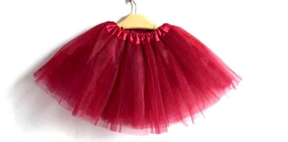 New Adults Tulle Tutu Skirt Dressup Party Costume Ballet Womens Girls Dance Wear, Burgundy, Adults V474-211391