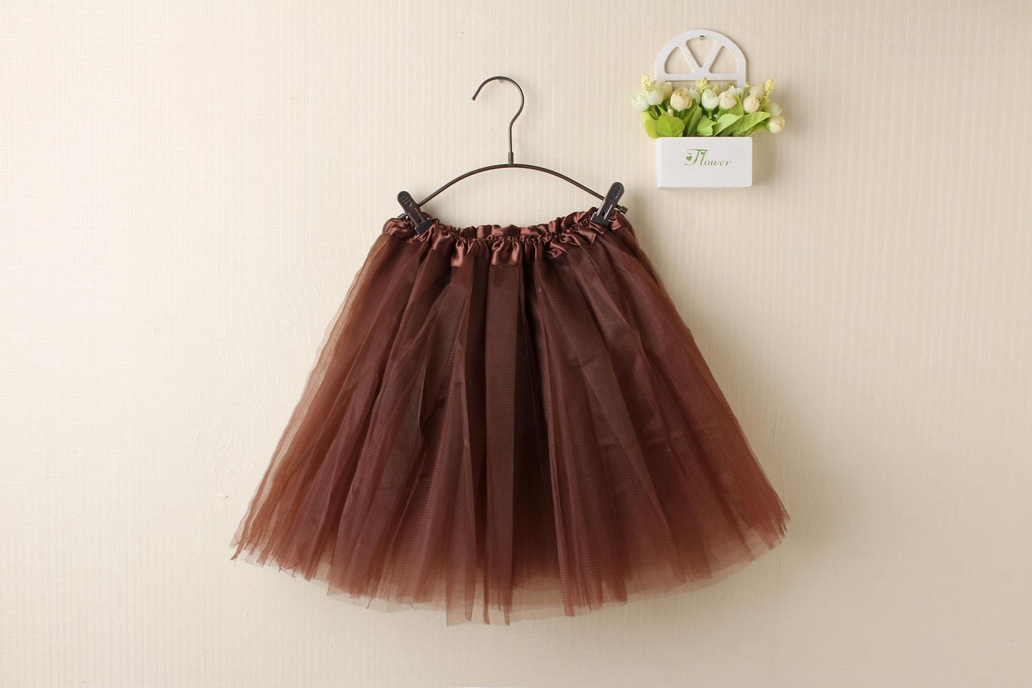 New Adults Tulle Tutu Skirt Dressup Party Costume Ballet Womens Girls Dance Wear, Coffee, Adults V474-211394