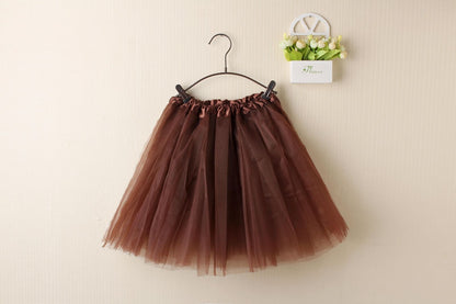 New Adults Tulle Tutu Skirt Dressup Party Costume Ballet Womens Girls Dance Wear, Coffee, Adults V474-211394