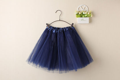 New Adults Tulle Tutu Skirt Dressup Party Costume Ballet Womens Girls Dance Wear, Navy, Kids V474-211404