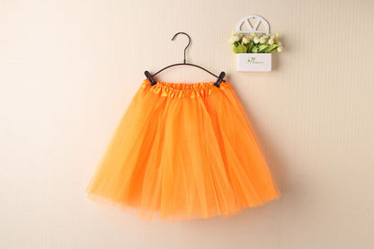 New Adults Tulle Tutu Skirt Dressup Party Costume Ballet Womens Girls Dance Wear, Orange, Adults V474-211411