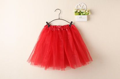 New Kids Tutu Skirt Baby Princess Dressup Party Girls Costume Ballet Dance Wear, Red, Kids V474-211461