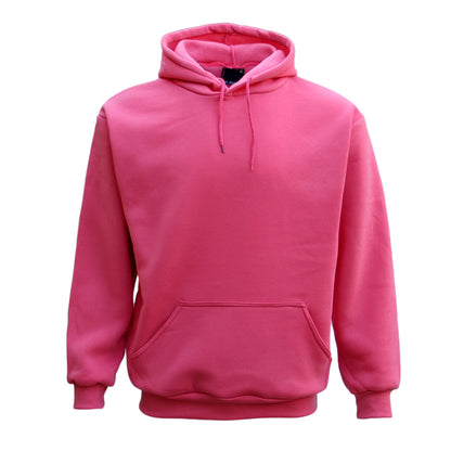 Adult Unisex Men's Basic Plain Hoodie Pullover Sweater Sweatshirt Jumper XS-8XL, Hot Pink, 2XL V474-213269
