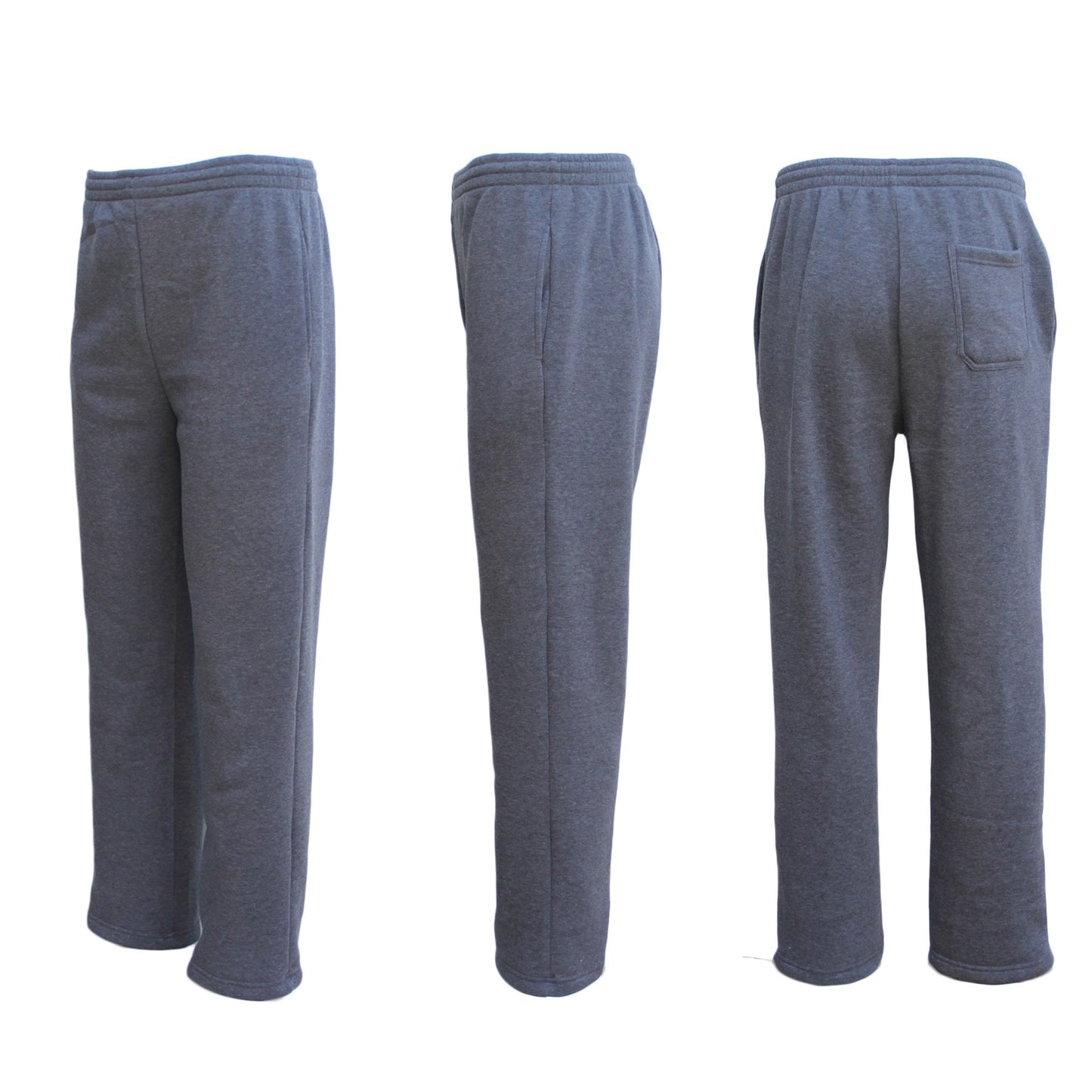 New Adult Mens Unisex Track Suit Fleece Lined Pants Sport Gym Work Casual Winter, Grey, 2XL V474-214113