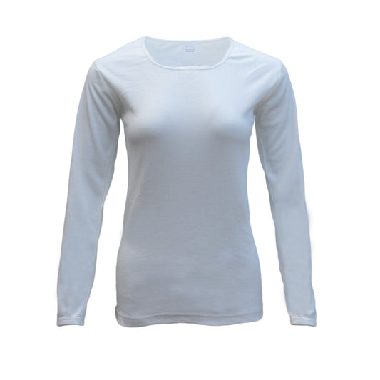 Womens Merino Wool Top Pants Thermal Leggings Long Johns Underwear Pajamas, Women's Top - Beige, 10-12 V474-215040