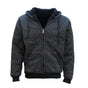 Men's Thick Zip Up Hooded Hoodie w Winter Sherpa Fur Jumper Coat Jacket Sweater, Black, L V474-216167