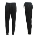Mens Unisex Fleece Lined Sweat Track Pants Suit Casual Trackies Slim Cuff XS-6XL, Black, S
