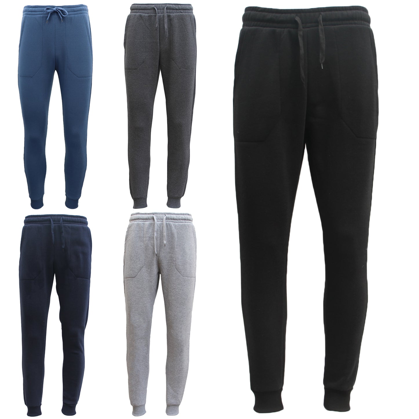 Mens Unisex Fleece Lined Sweat Track Pants Suit Casual Trackies Slim Cuff XS-6XL, Dark Grey, S V474-218580