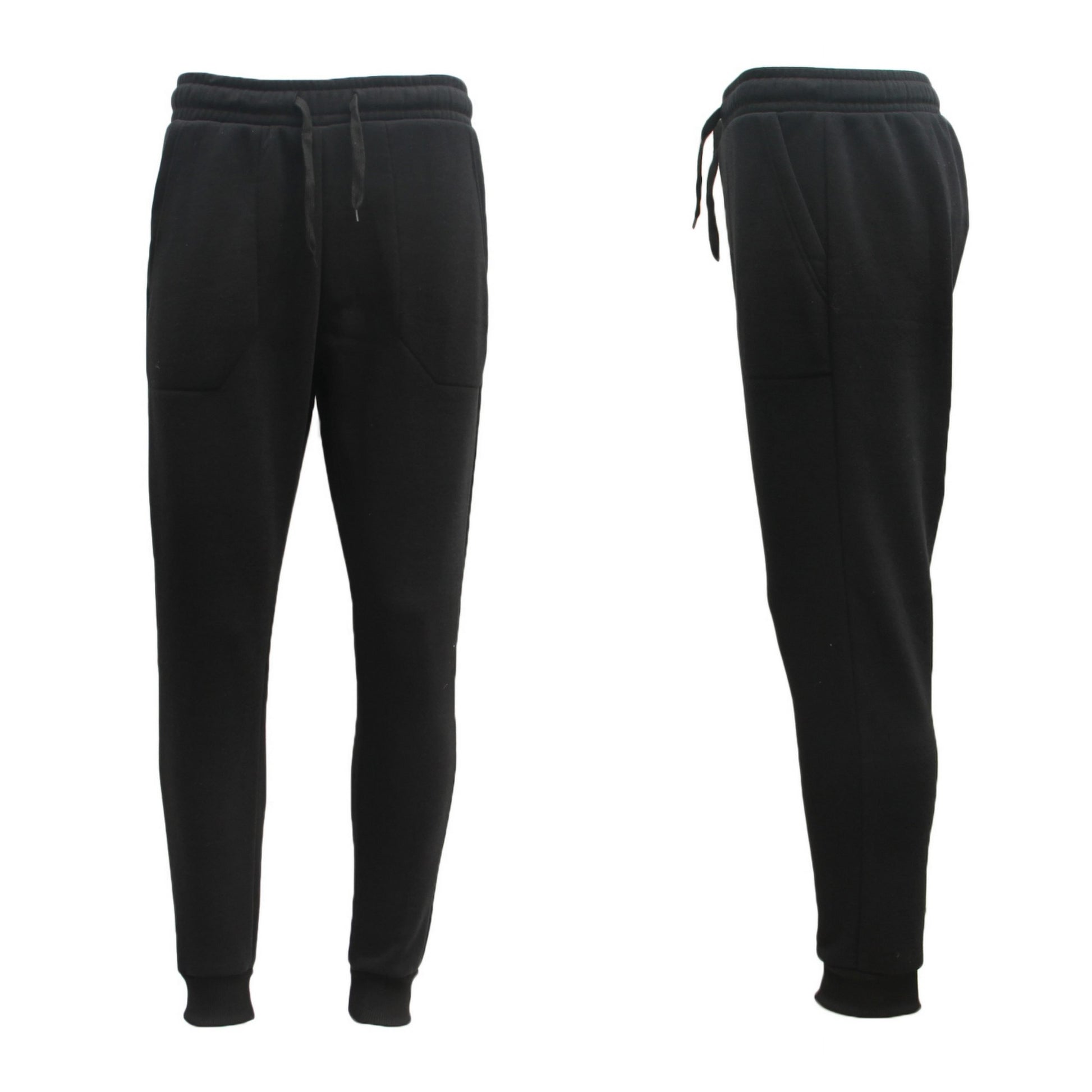 Mens Unisex Fleece Lined Sweat Track Pants Suit Casual Trackies Slim Cuff XS-6XL, Navy, S V474-218594