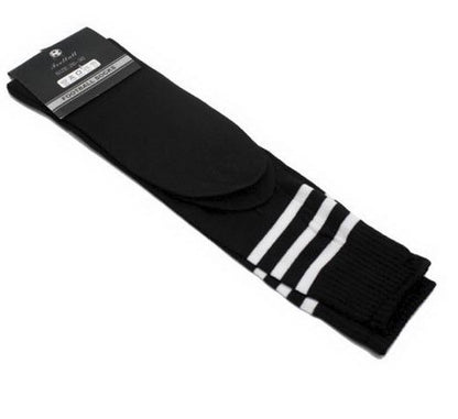 Mens Womens Sports Breathable Tube Long High Socks Knee Warm Casual Footy Soccer, Black V474-218661